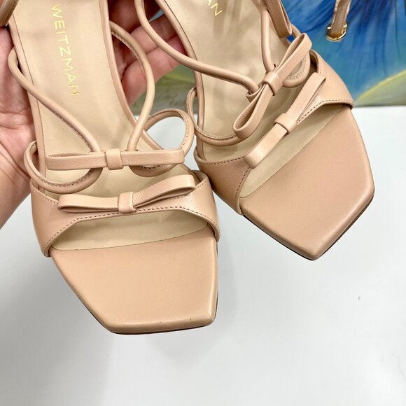 STUART WEITZMAN Tully 100 Strappy Heel Sandal in Adobe Size 8 - Picture 9 of 13